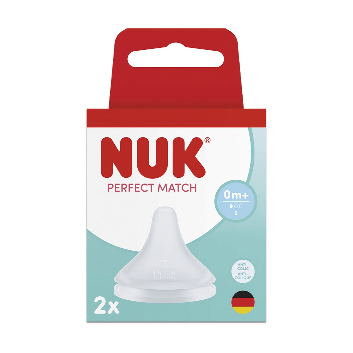 Силіконова соска NUK Perfect Match від народження, 2 шт (3954265)